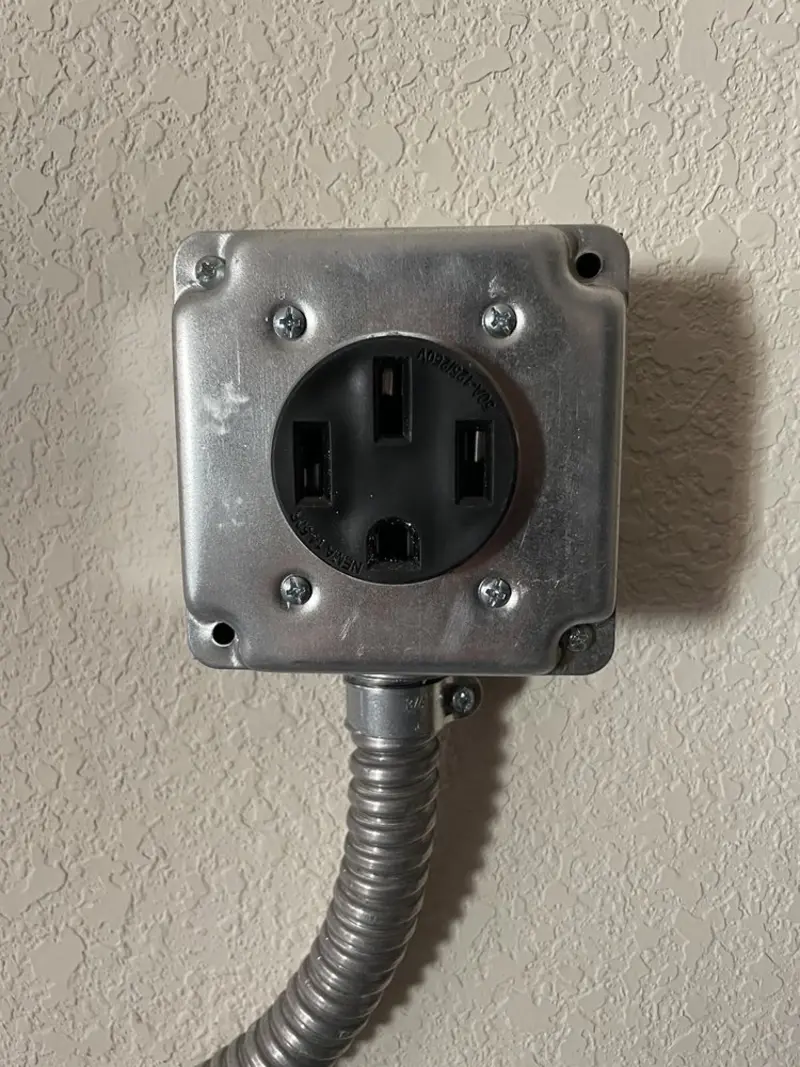 NEMA 14-50 outlet installed for Smart Home Electrical in Wilton